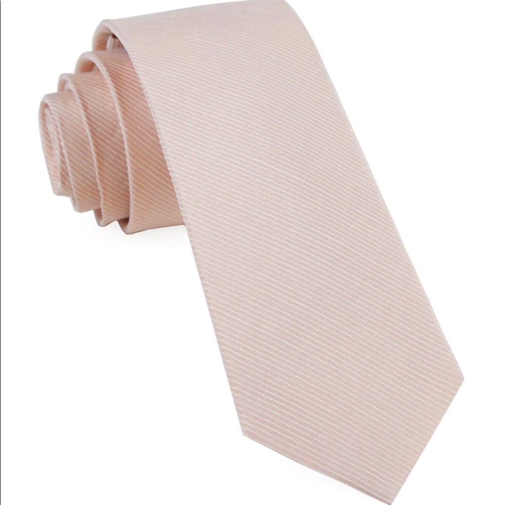 The Tie Bar BHLDN Blush Textured Solid Tie